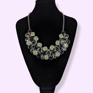 Talbots Blue & Yellow Stone Statement Necklace
